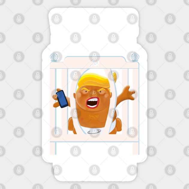 USA Elections 2020 Trump In His Baby Jail Sticker by brodyquixote